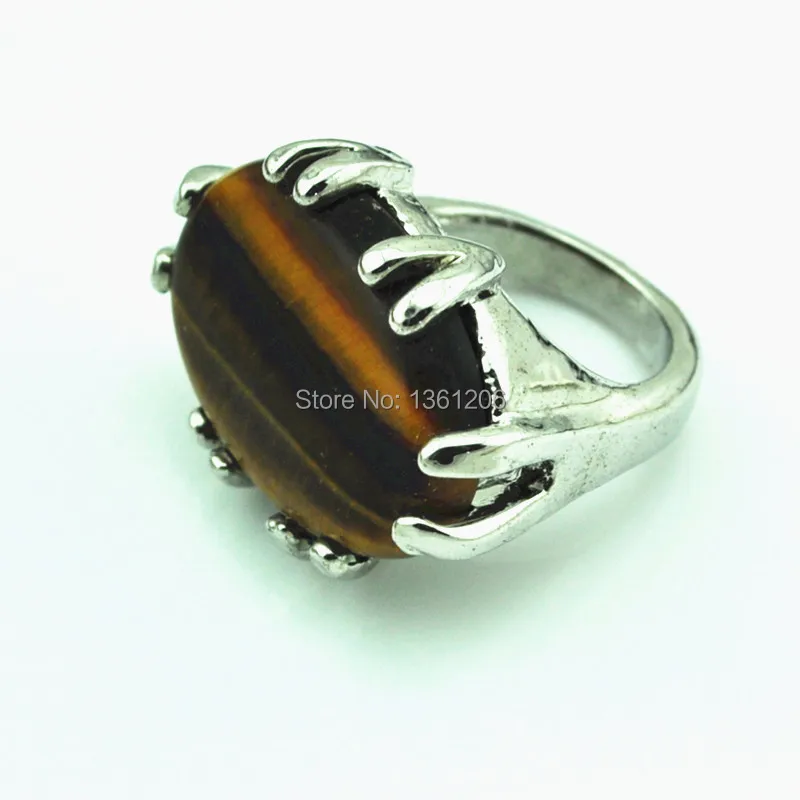 

WP77-23---Finger Ring Tiger Stone Factory Price Jewlery Vintage Look Tibet Alloy free shipping wholesale
