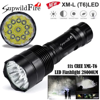 

High Quality Super Bright 28000Lm 11x CREE XML T6 LED 5Mode 18650 Flashlight Torch Light Lamp