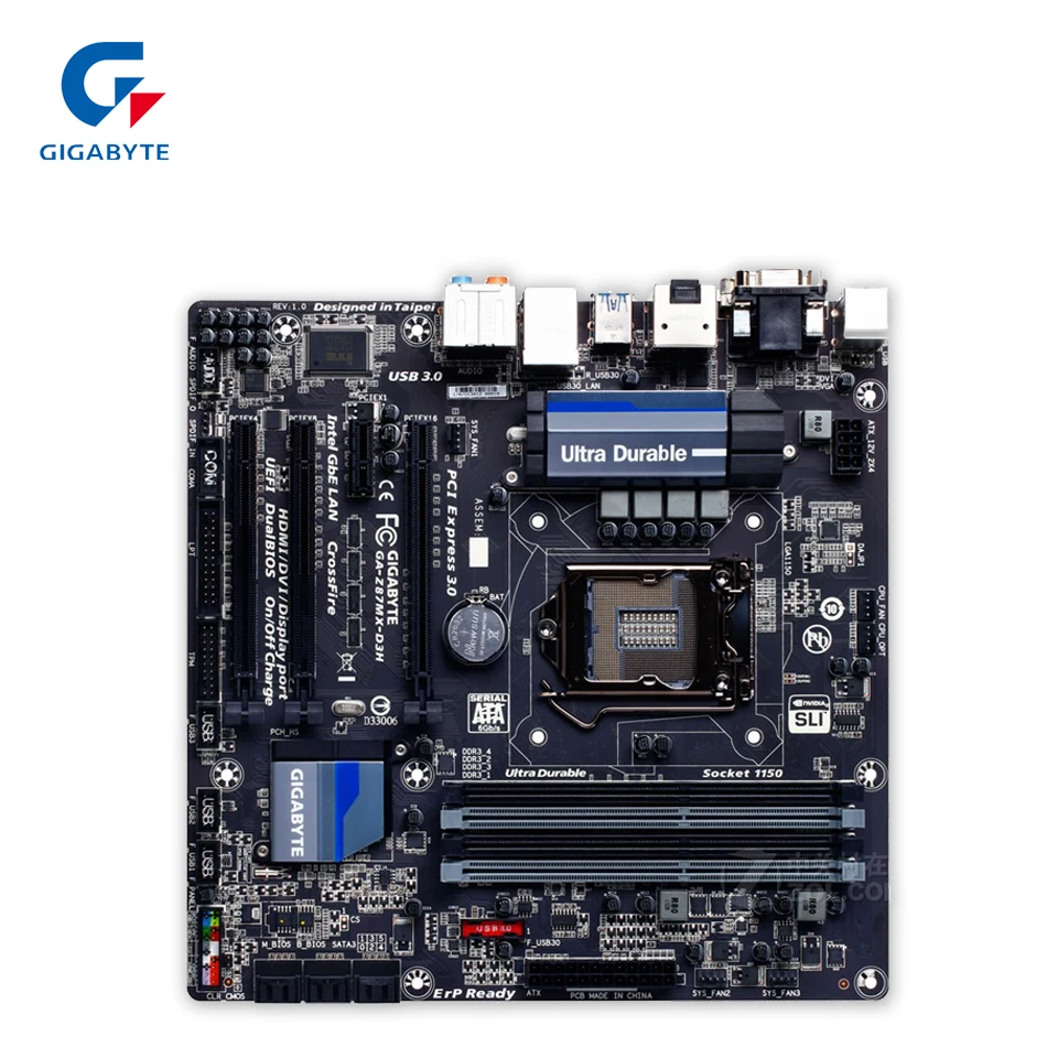 Original Gigabyte GA-Z87MX-D3H Desktop Motherboard Z87MX-D3H Z87 LGA 1150 i3 i5 i7 DDR3 32G Micro-ATX 100% Fully Test | Компьютеры и