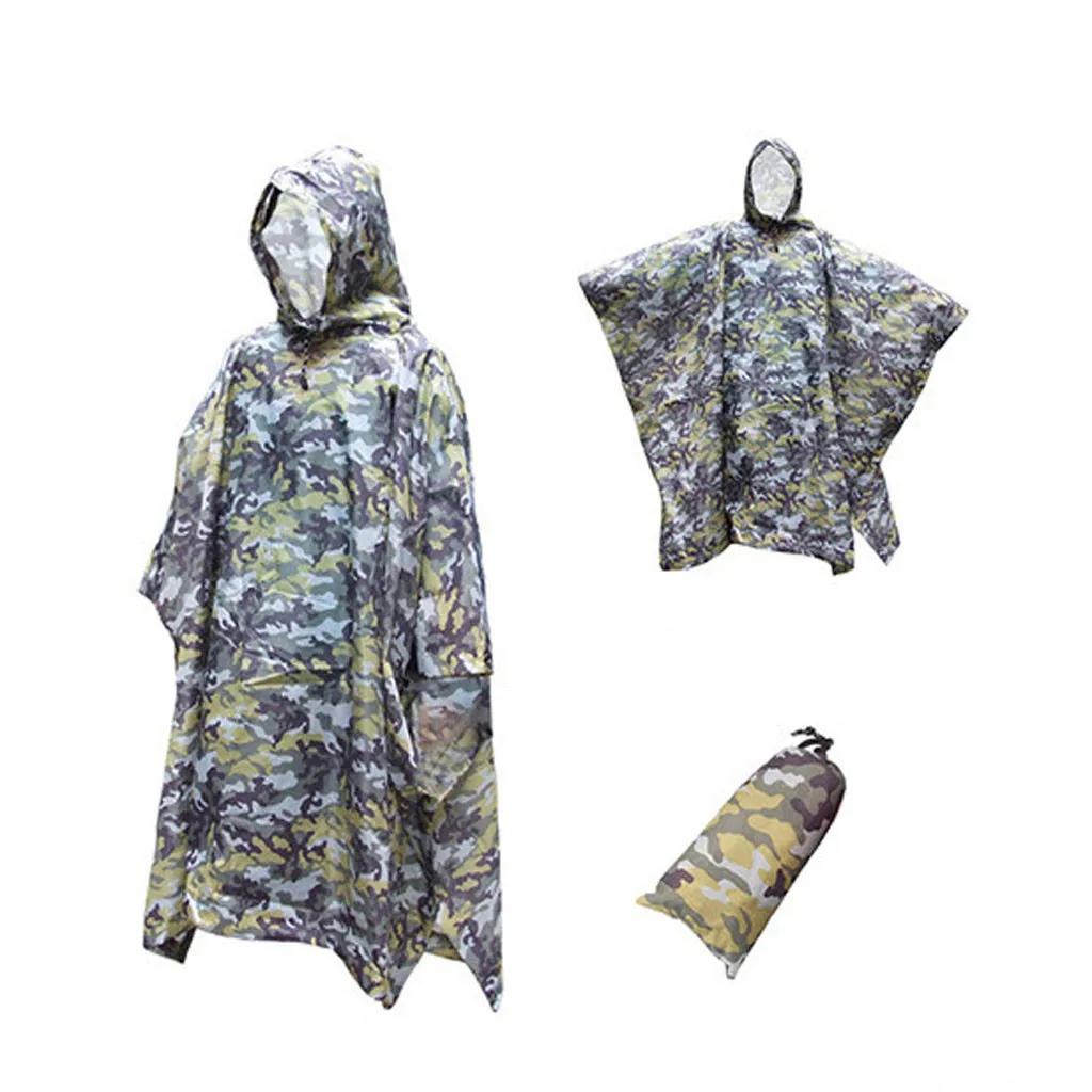 Водонепроницаемый Камуфляжный плащ для мужчин и женщин военный дождевик