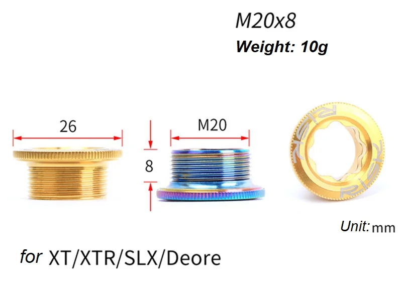 M20x8mm велосипед из титанового сплава Шатун Болт резьба Запчасти для велосипеда рукоятка винт Torx