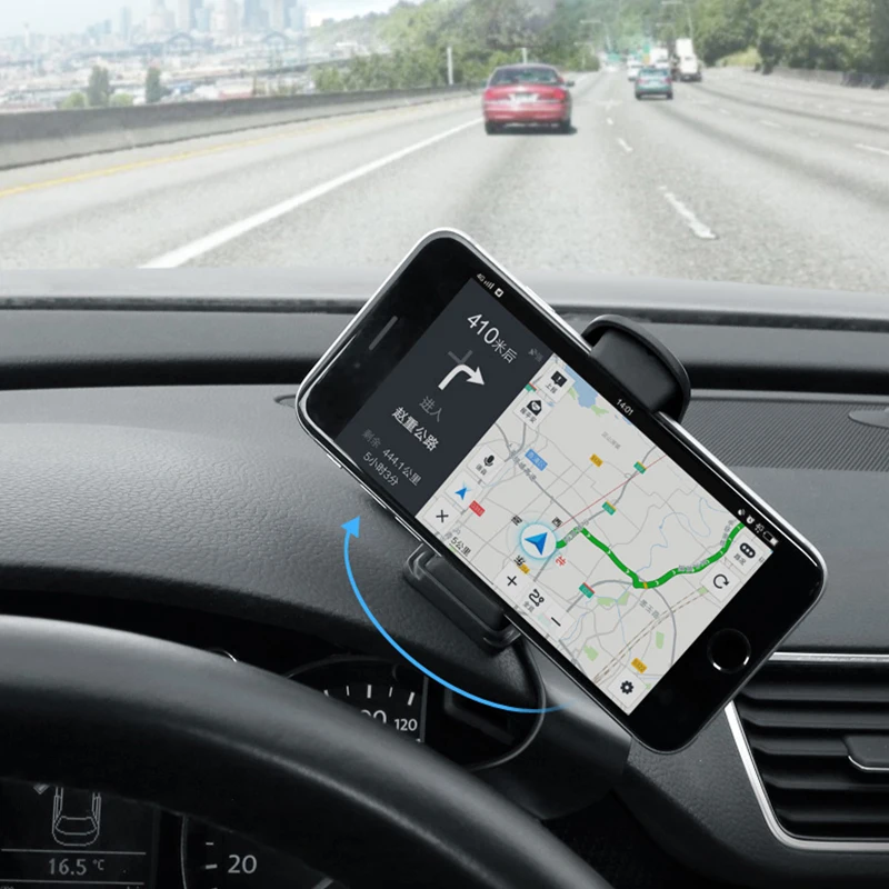 JOVEINS 360 Вращающийся Автомобильный держатель для телефона на приборной панели, легкий зажим, подставка, держатель для телефона, универсальный GPS дисплей, кронштейн, автомобильный держатель
