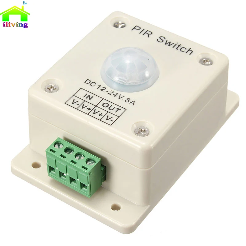 

3528 5050 2835 5630 LED Strip Automatic MINI DC12-24V PIR Infrared Motion Sensor Detector Switch 8A For LED Lamps