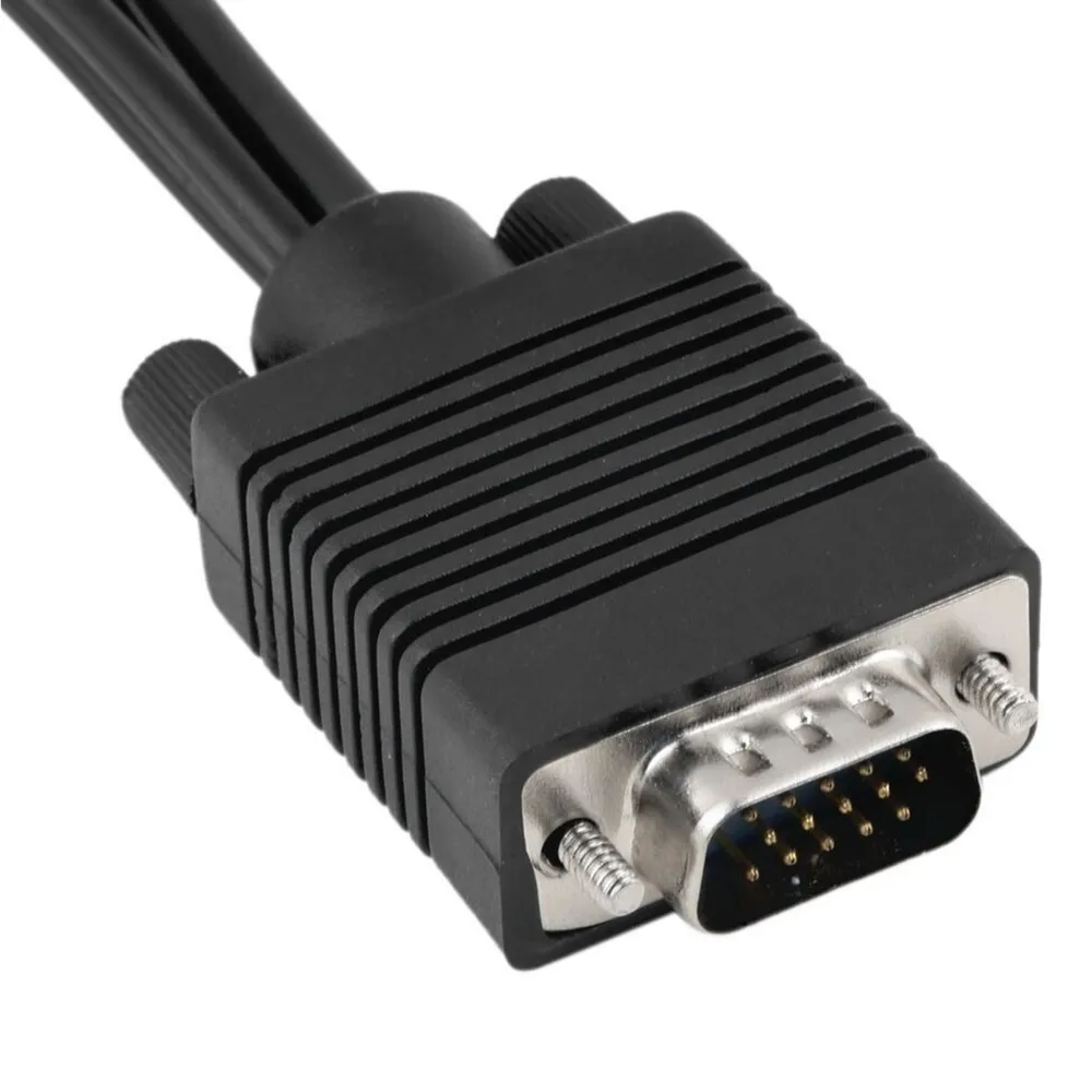 VGA Male to S Video 3 RCA Jack Female Composite AV TV Out адаптер конвертер видео кабель для компьютера к