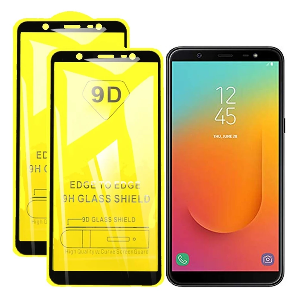 

9D Tempered Glass For Samsung Galaxy J6 J8 J4 Plus A6 A8 A7 2018 Screen Protector A750 A750F Protective Glass Film 9H Full Cover