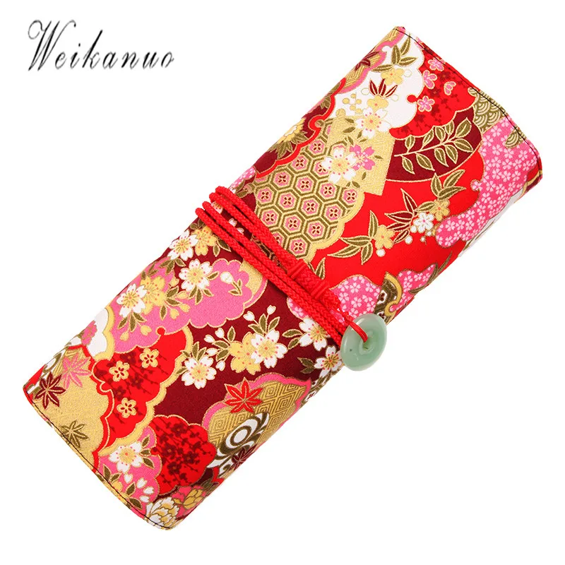 Professional Makeup Brush Bag Retro Foundation Eye Shadows Lipsticks Powder Make Up Pack Brushes Tools Cotton printing Bags | Красота и
