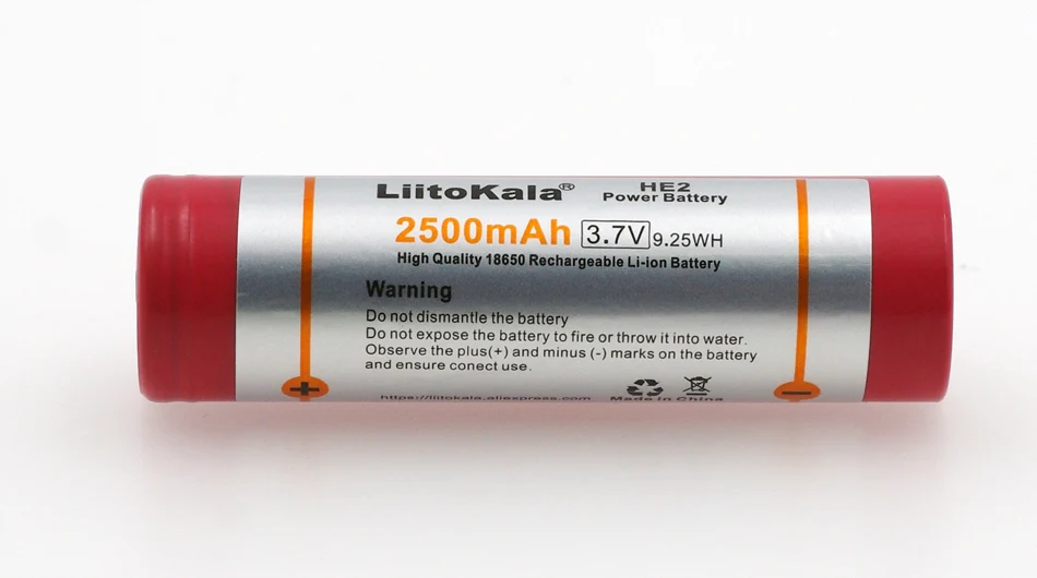 Из 2 предметов. Для LG HE2 18650 3 7 V 2500 mAh IMR18650 оригинальный аккумулятор высокой емкости