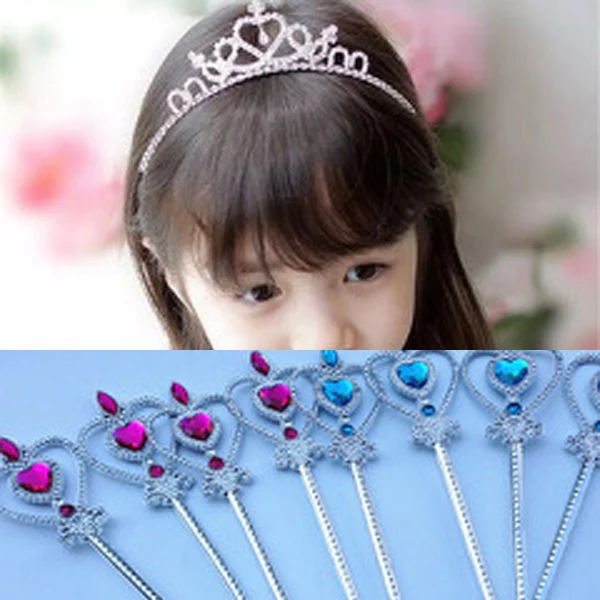 500sets Princess Tiara Headband With Pink Wands For Girls | Украшения и аксессуары
