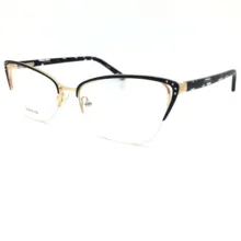 ST0005 Ann Defee оптическая металлическая оправа для очков для женщин очки Рецептурные очки половина рамка обод очки