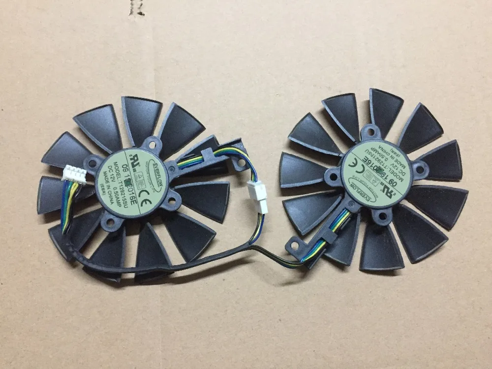 

87MM Cooler Fan For ASUS GTX1060 GTX1070 Ti RX470 RX570 RX580 Graphics Card Everflow T129215SU PLD09210S12HH 28mm Cooling Fans