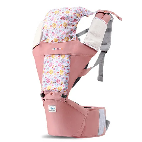 Disney Ergonomic Baby Carriers Backpacks 0-36 months Portable Baby Sling Wrap Infant Newborn kangaroo Carrying Belt for Mom Dad - Цвет: pink 02
