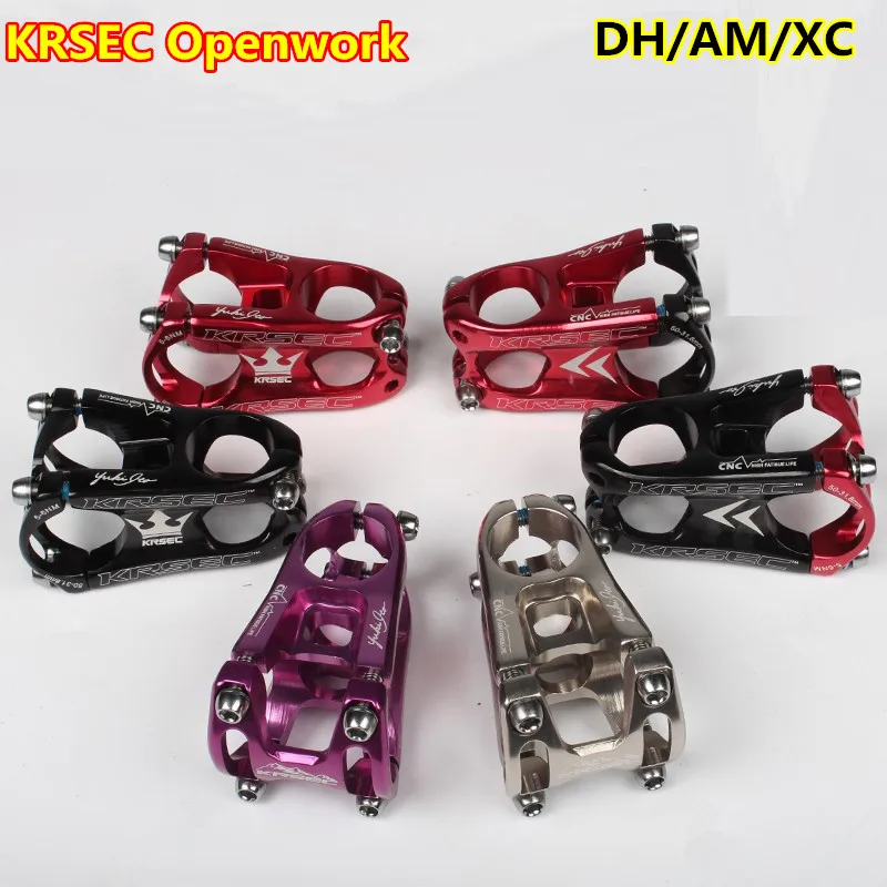 

KRSEC Bike Stem 31.8 mm Aluminium Alloy Downhill Bicycle Stem MTB Cross Country XC FR DH Bike Accessories HIMALO