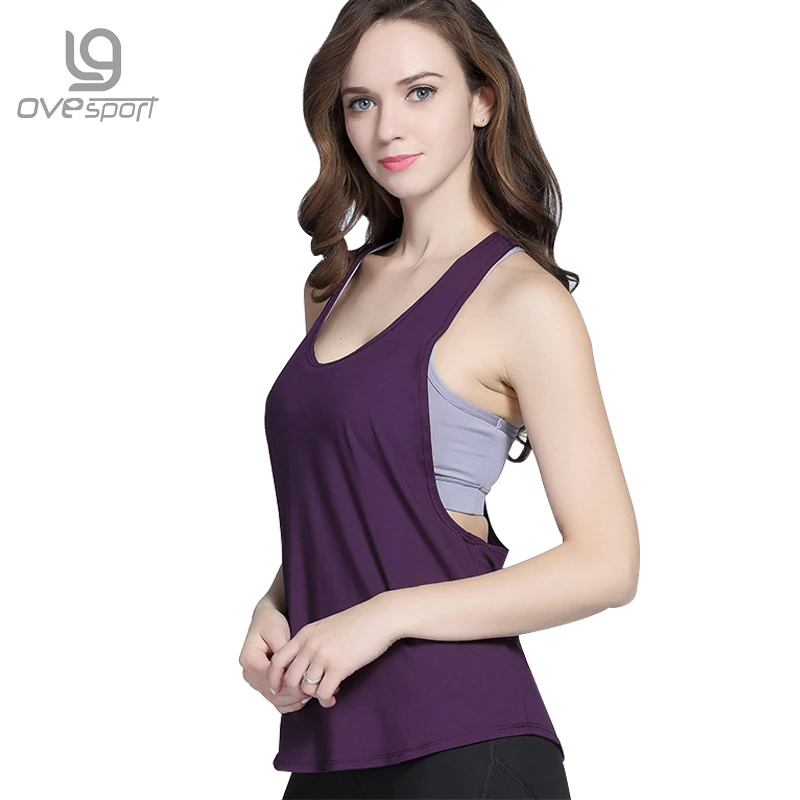 Ovesport Summer Workout Yoga Shirts Women font b Fitness b font Clothes Quick Dry Loose Gym