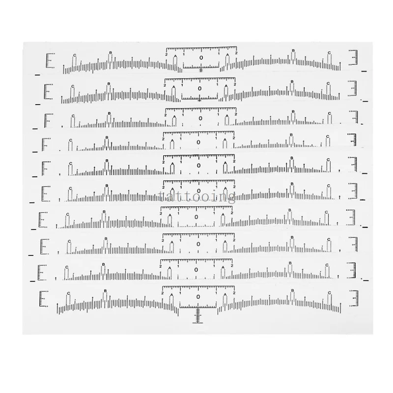 50 шт. Одноразовые Клей для бровей microblading линейки Стикеры Клейкие ленты татуировки шаблон Красота инструмент