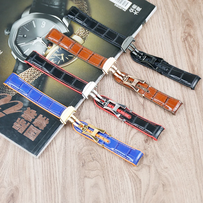 

Leather watch accessories waterproof rubber bottom strap for Omega watch marine universe 9900 hippocampus 8900 men's strap