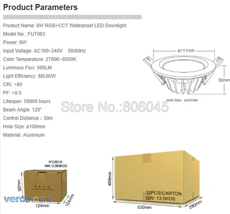 MiBoxer 6W 9W 12W 15W 18W AC110V