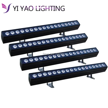 

4PCS/LOT 18x12w RGBWA 5-In-1 Led Wall Wash DMX512 Washer Outdoor /Flood DJ /Bar Light