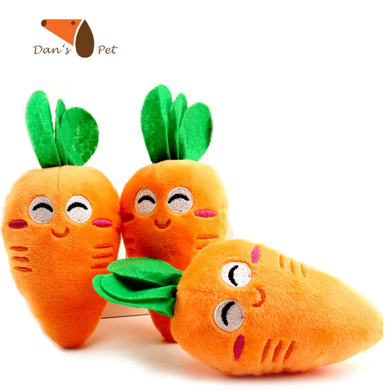 Cute Carrots Cartoon Designer Plush Pet Dog Chew Toys,Interactive Soft