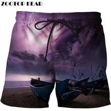 Мужские пляжные шорты с принтом лодки, мужские шорты с 3d рисунком, быстросохнущие пляжные шорты, мужские шорты, Прямая поставка, размер S-6XL