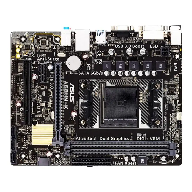 ASUS A68HM-K Socket FM2/FM2+ A68H Dual Channel DDR3 Micro ATX Motherboard