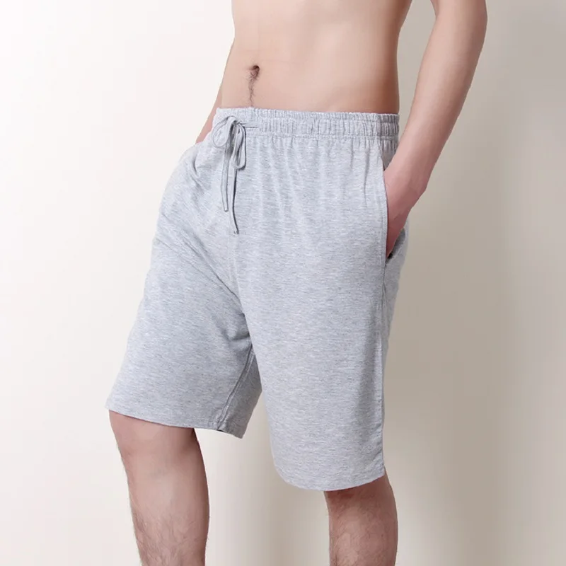 Мужские летние тонкие шорты из модала Свободные повседневные пижамные штаны