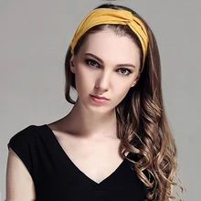 Спортивная повязка на голову для йоги, эластичная чалма, повязка на голову, принадлежности для йоги, танцев, байкеров, широкая повязка на голову, стрейч-лента, повязка на голову