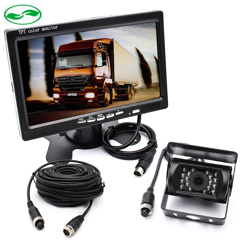 DC 12-24V 7 &quotLCD монитор парковки автомобиля + IR камера ночного видения CCD ИК
