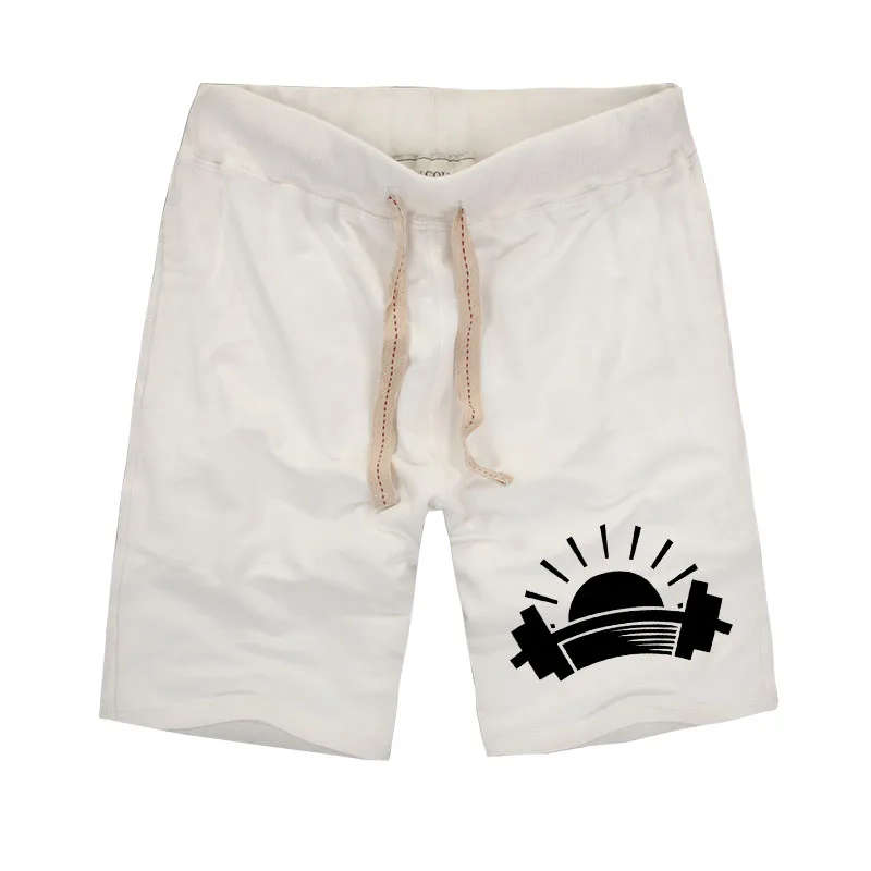 Мужские шорты, S-3XL, летние пляжные шорты, чистый хлопок, повседневные мужские шорты, homme, брендовая одежда для мужчин, s POWERHOUSE, шорты с принтом - Цвет: item03 - white