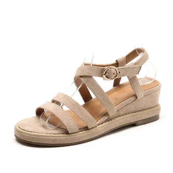 

2018 Summer New Scrub College Wind with Wedge Buckle 32-43 Size Sandals 1852