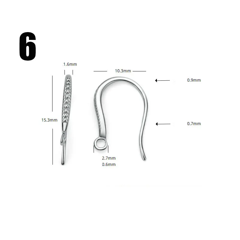 1 пара, 925 пробы, серебро, AAA, циркон, проложили серьги, крючки, мульти дизайн, необычные, для женщин, для ушей, проволока, застежки, сделай сам, ювелирное изделие