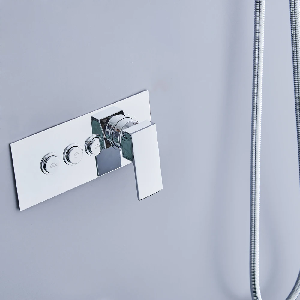 Preise BAKALA Zwei oder drei funktion Gerät Bad Mischer Dusche Ausgesetzt Ventil Thermo Bad Wasserhahn BR 9916