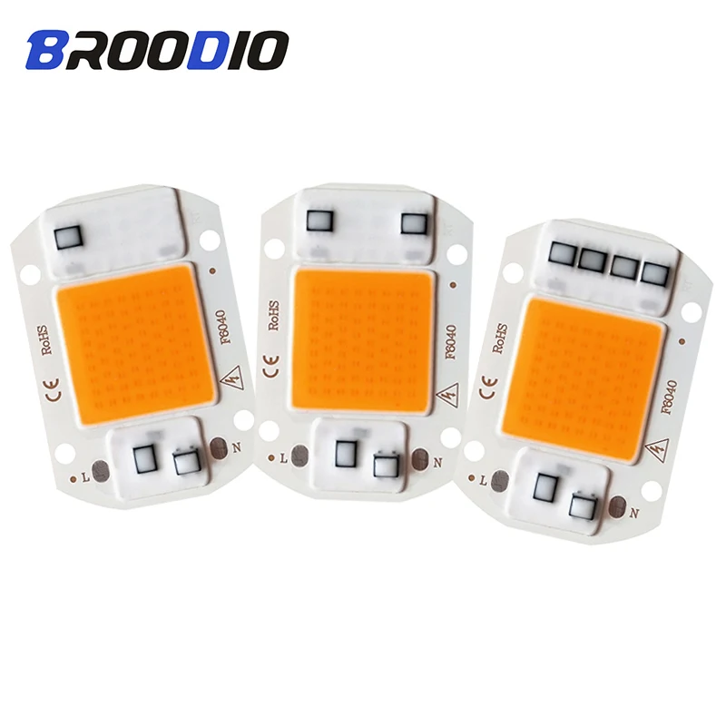 

LED Lamp COB Chip Bulb LED Grow Light AC 110V Bulbs Lampada Full Spectrum 20W 30W 50W Lighting For Indoor Seedling Grow LEDs DIY