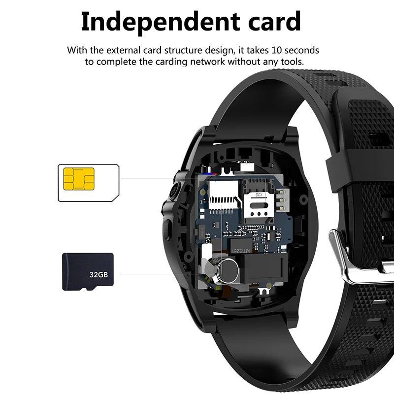 DT18 Smart SIM 2G GSM Phone Watch Man Sport Bracelet Camera Music Bluetooth Steps Calorie Distance Activity Tracker Color Screen