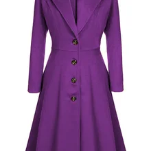 Женское зимнее пальто с длинным рукавом, плиссированное, удлиненное, фиолетовое, смешанное, модное, повседневное, шерстяное, ветровка, для девушек, пальто большого размера, 3xl