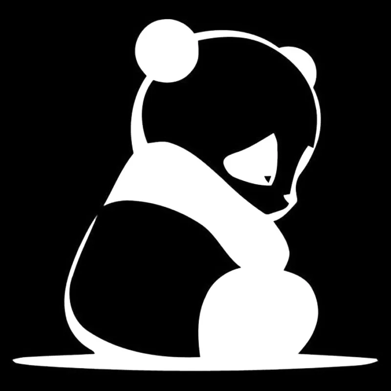 15.2*14.7CM Upset Sad Cute Little Panda Car Sticker Vinyl ...