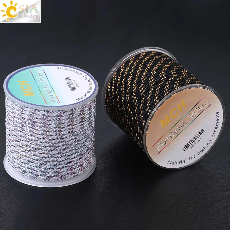

CSJA 3mm Thick Rope 10m Length Cord DIY Weaving Necklace Bracelet String Making Ornaments Multifunction Jewelry Accessories F481