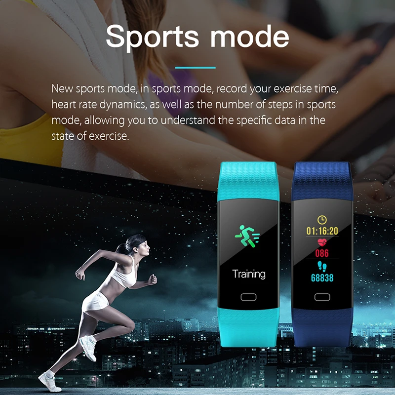 Hangrui Y5 Smart Bracelet Fitness Tracker Heart Rate Tracker Waterproof Sport Smart Wristband + Y5 Electronic Wristband Strap