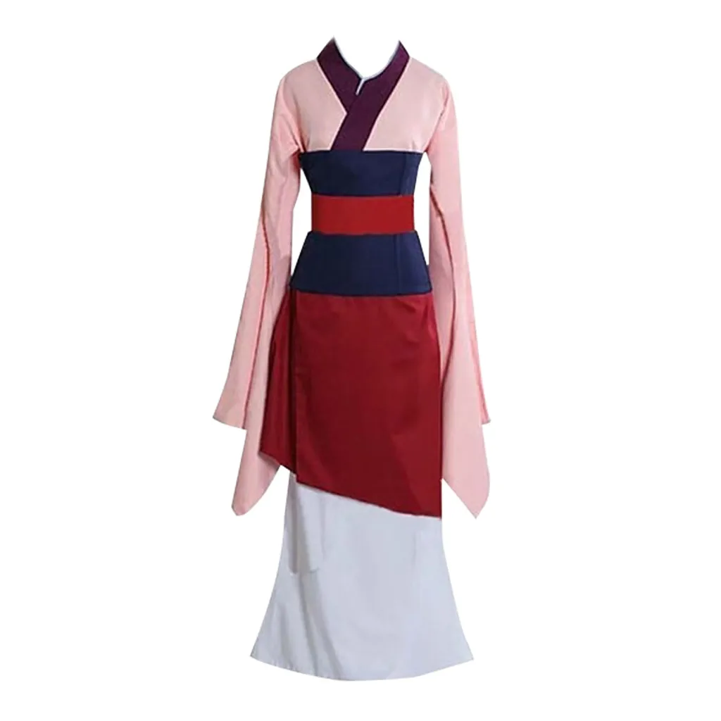Hua Mulan Dress Pink Princess Dress Movie Cosplay Costume Slim Fit Dresses 01 