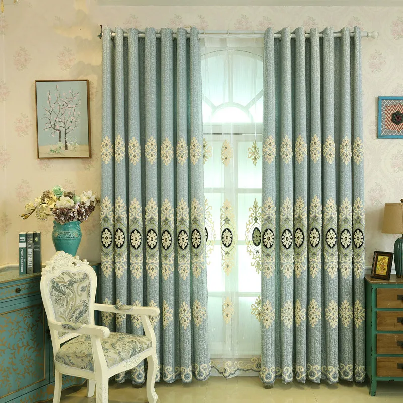 ZHH European style Finished Window Blackout Curtains for Living Room the Bedroom Shade Curtain Windows Treatment Drape Panel | Дом и сад