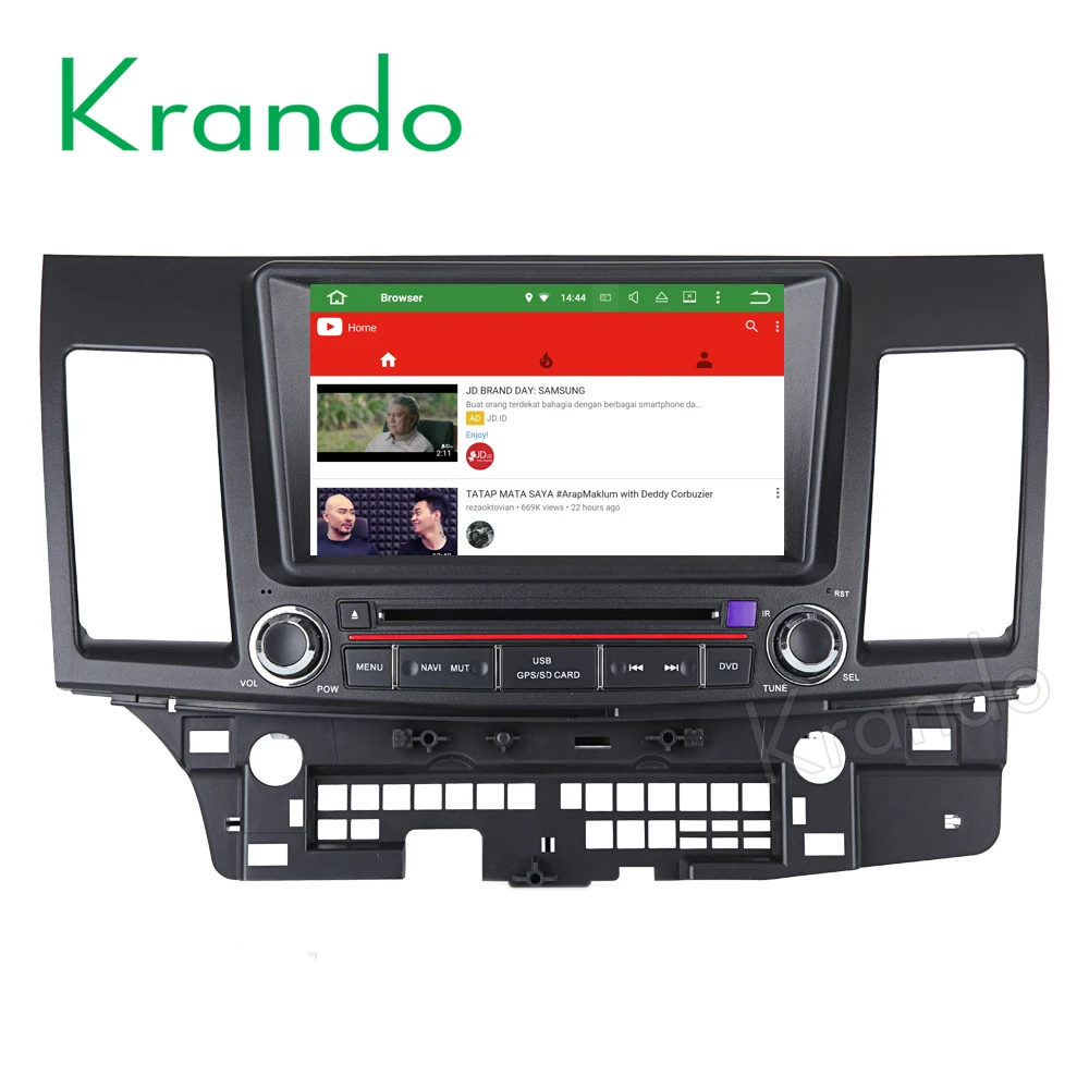 

Krando Android 7.1 car dvd player for mitsubishi lancer 2007-2013 radio gps stereo navigation multimedia system WIFI 3G DAB+