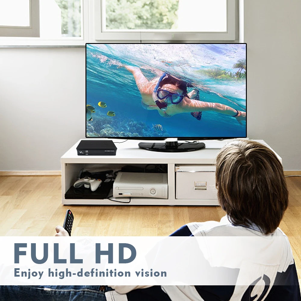 Vmade Full HD цифровой DVB T2 S2 комбинированный приемник спутниковый наземный ТВ-тюнер H.264 MPEG-2/4 1080p Поддержка CCCAM IP tv+ wifi