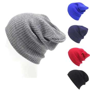

25PCS / LOT SINGYOU Men Woman Warm Winter Hats Hip Hop Solid Color Beanie Hat Fashion Knitted Women's Cap Gorro 6 Colors