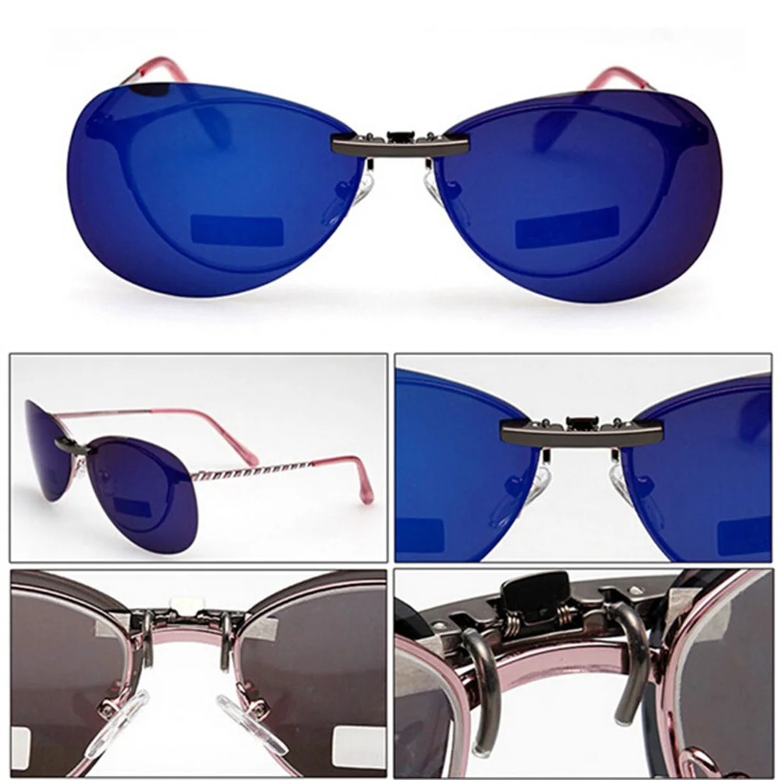 Новые зажимы в виде солнцезащитных очков трендовые классический дизайн унисекс поляризованные солнцезащитные очки на застежке ночное видение анти-УФ анти-зажимы в виде солнцезащитных очков