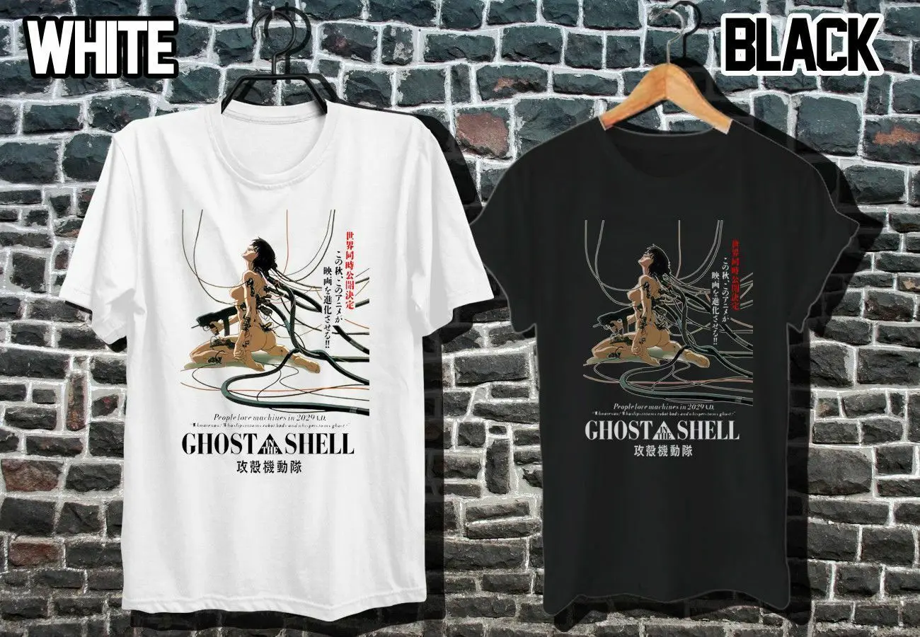 Best NEW GHOST IN THE SHELL F10 ANIME WHITE amp;BLACK T SHIRT USA SIZE S XXXL ZM1