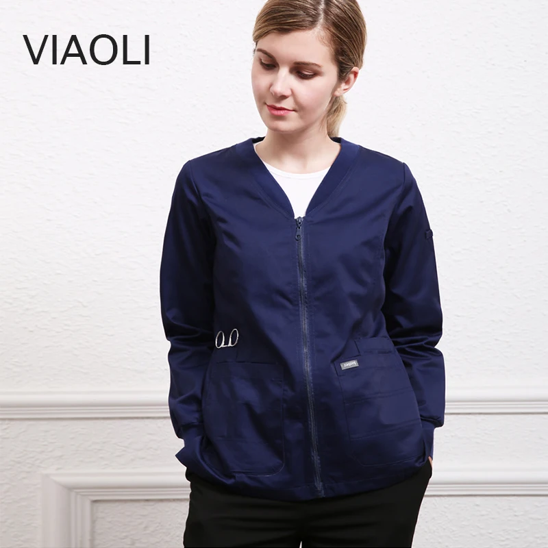 

zipper Surgical gown autumn and winter wash clothes jacket dental beauty oral pet doctor hospital outfit