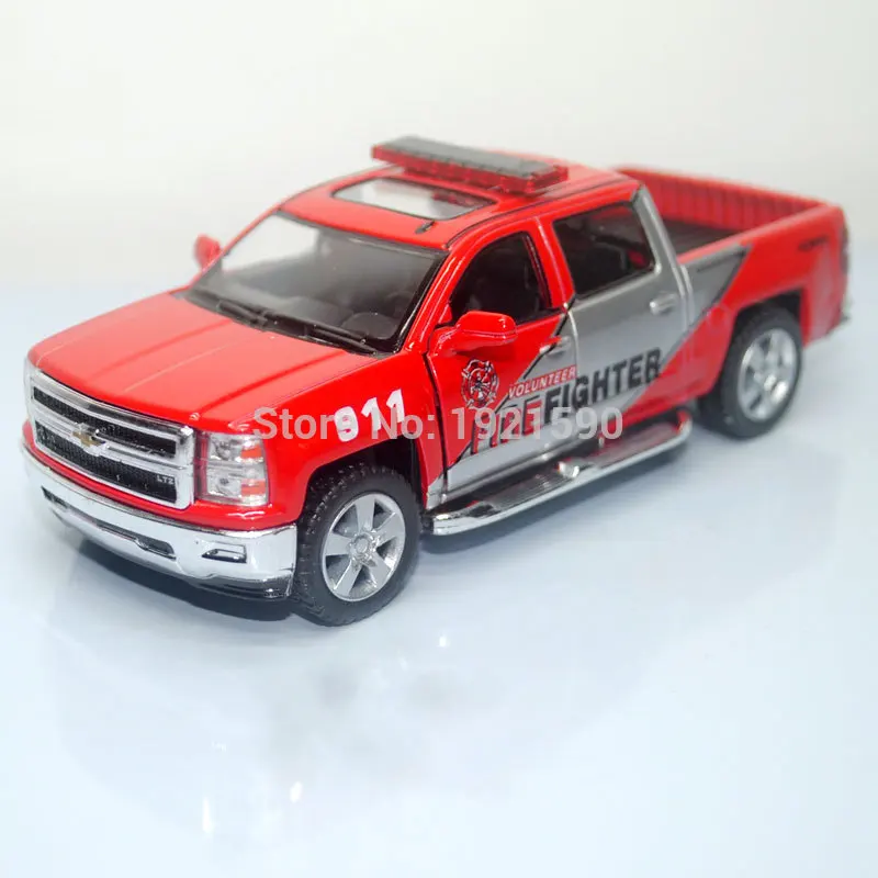 KT 1/46 масштаб автомобиля игрушки полиции Ver. 2014 Chevrolet Silverado литая под давлением металлическая модель автомобиля для подарка/детей/коллекции