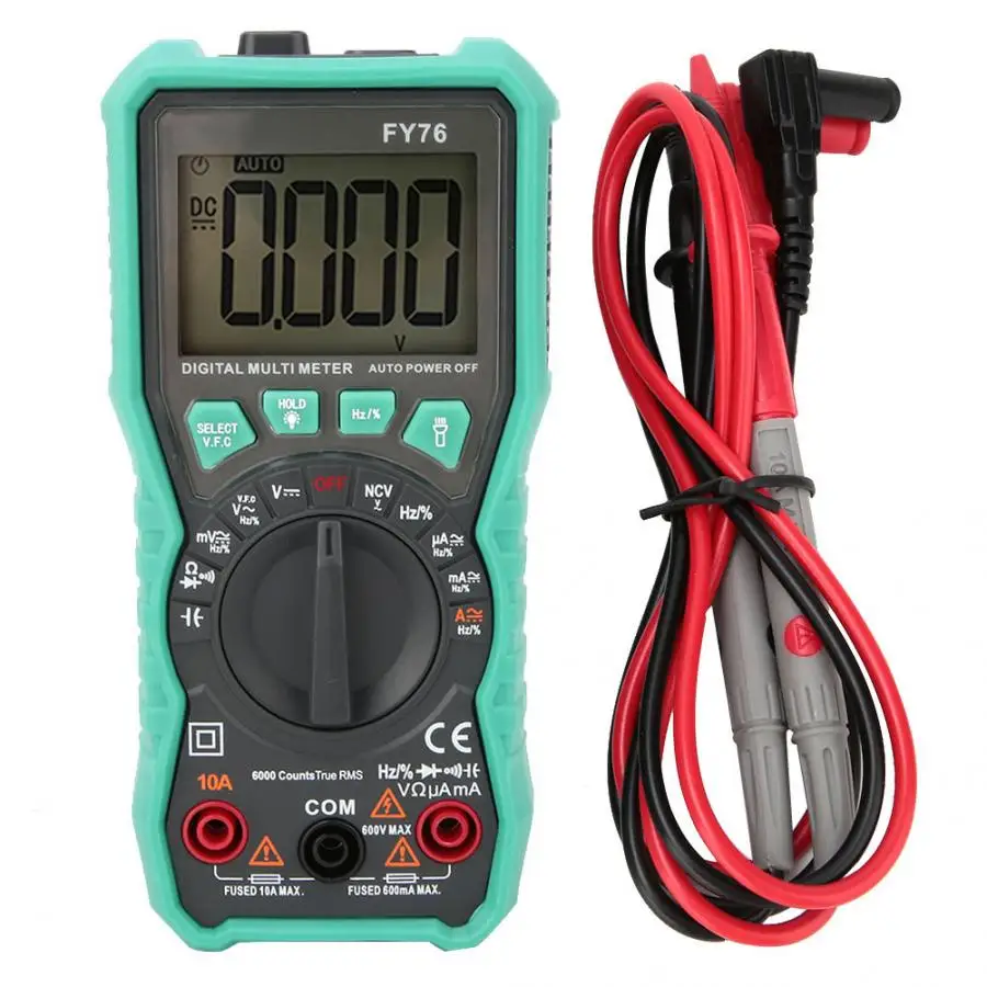 

Automatic Range Digital Multimeter 0~600V AC DC True RMS Tester with LCD Display