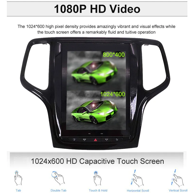 Flash Deal Aotsr Android 7.1 Tesla style Car GPS Navigation For JEEP Grand Cherokee 2014-2018 gold and black No DVD multimedia player 10