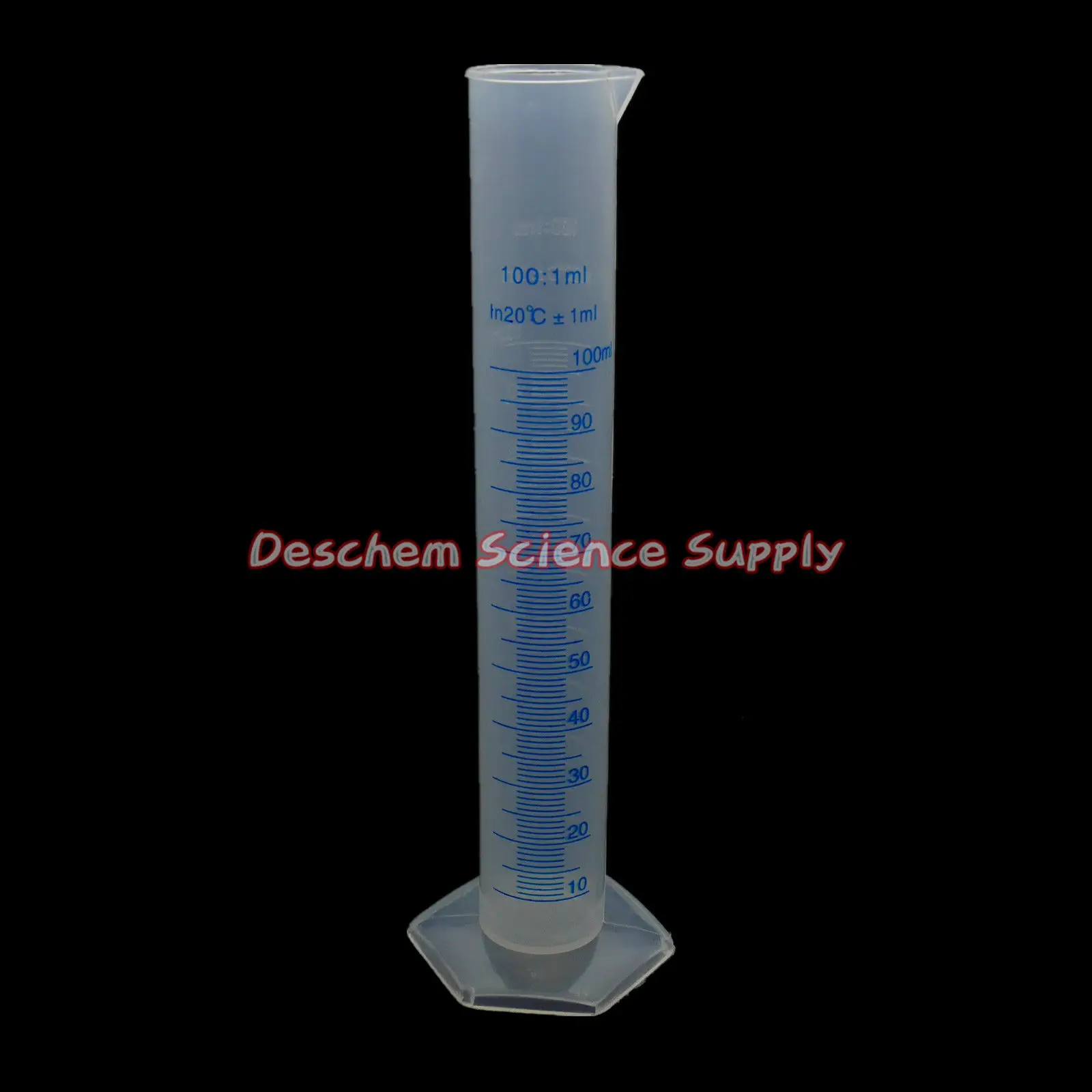 100mL Polypropylene Measuring Cylinder,Blue Graduate,PP Plastic Labware