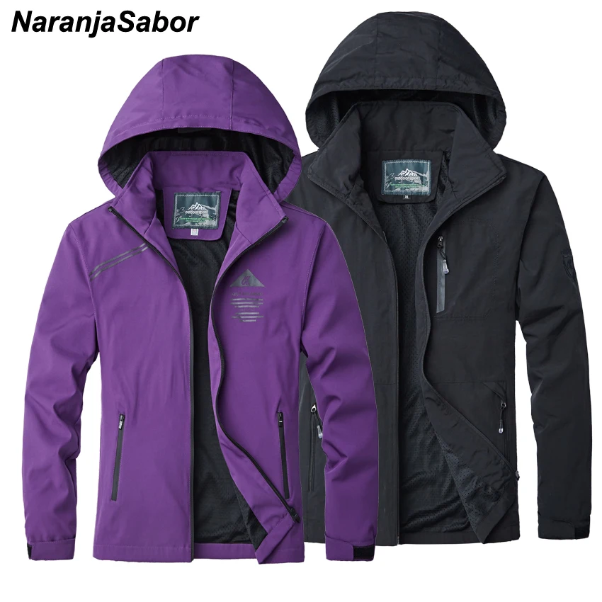 NaranjaSabor весна осень мужские женские куртки повседневное пальто для мужчин водонепроницаемая женская спортивная одежда мужское пальто ветровка 5XL